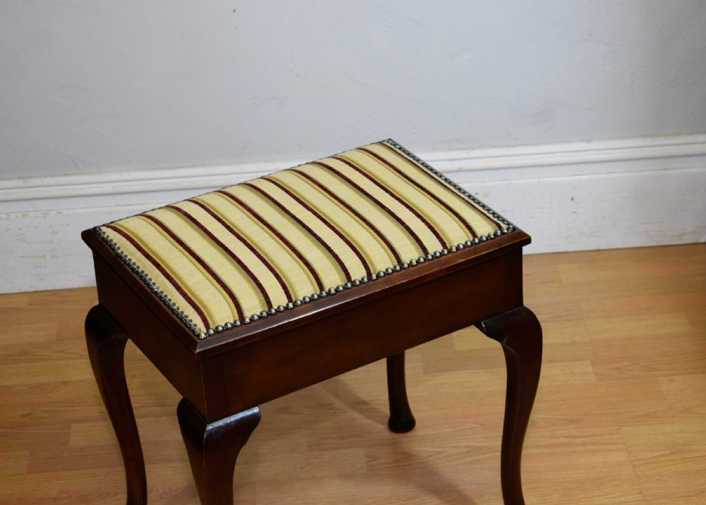Antique Edwardian Piano Stool View X