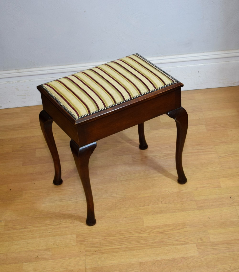 Antique Edwardian Piano Stool View XI