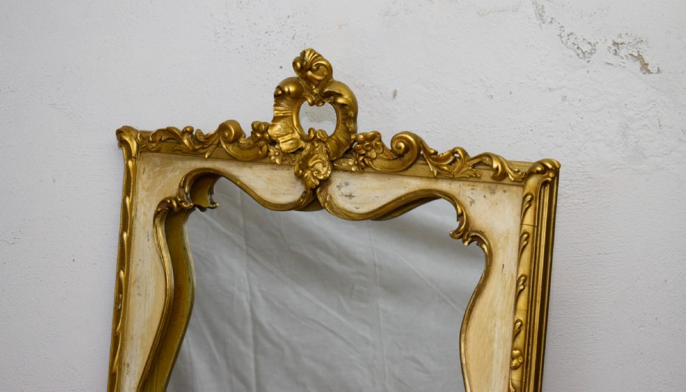 Antique French Giltwood Mirror View III