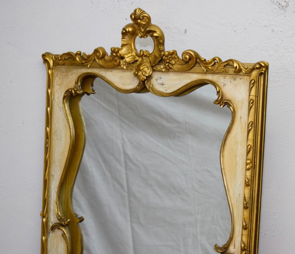 Antique French Giltwood Mirror View V