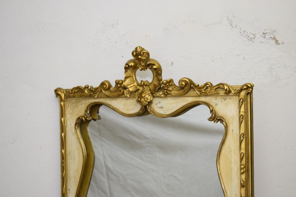 Antique French Giltwood Mirror View X