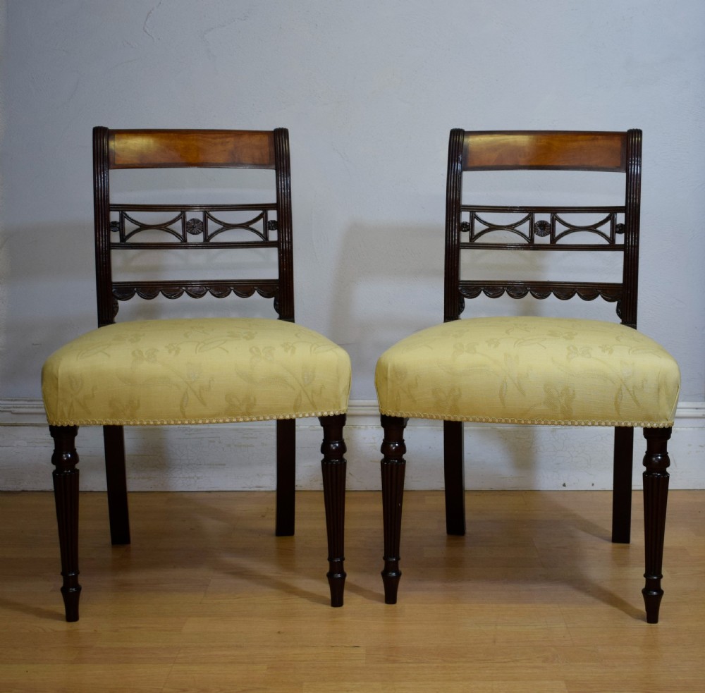 Pair of Regency Side Chairs View II
