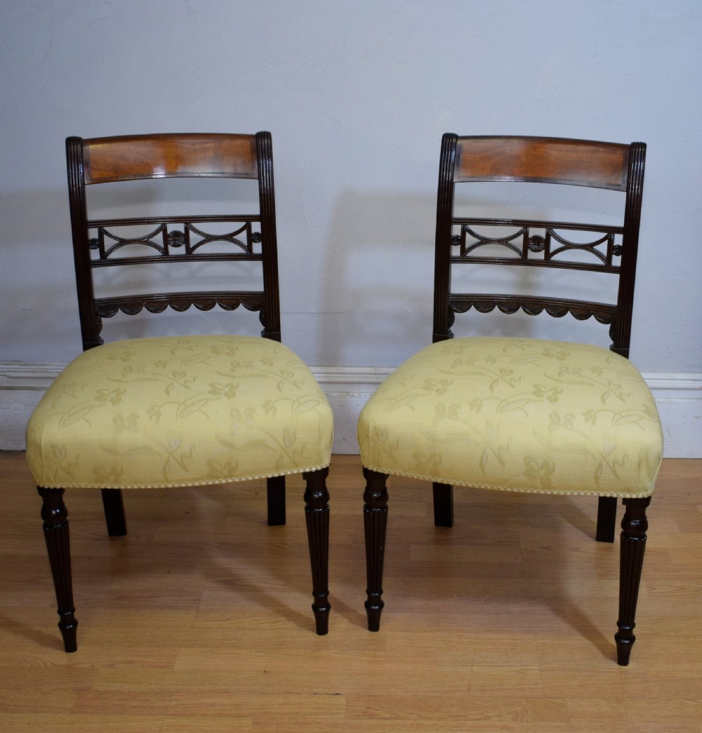 Pair of Regency Side Chairs View XII
