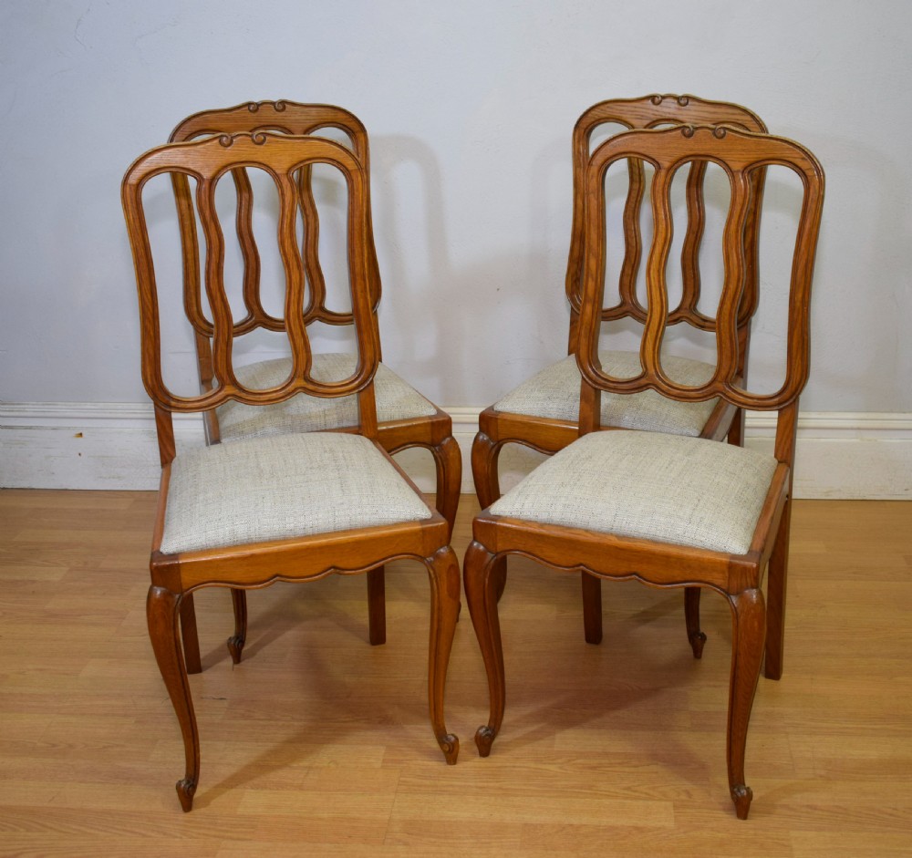  Early 20th Century set of 4 French Dining Chairs