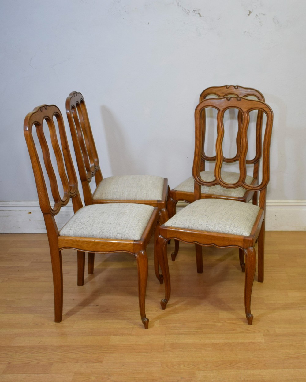  Early 20th Century set of 4 French Dining Chairs View XI