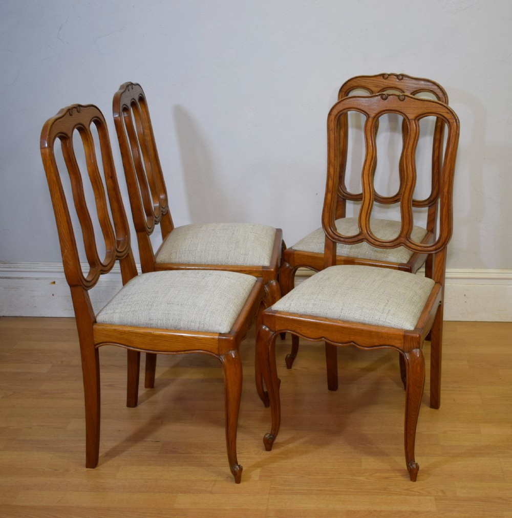  Early 20th Century set of 4 French Dining Chairs View XII