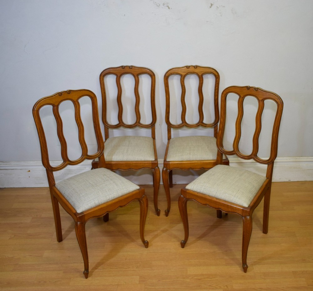  Early 20th Century set of 4 French Dining Chairs View XV