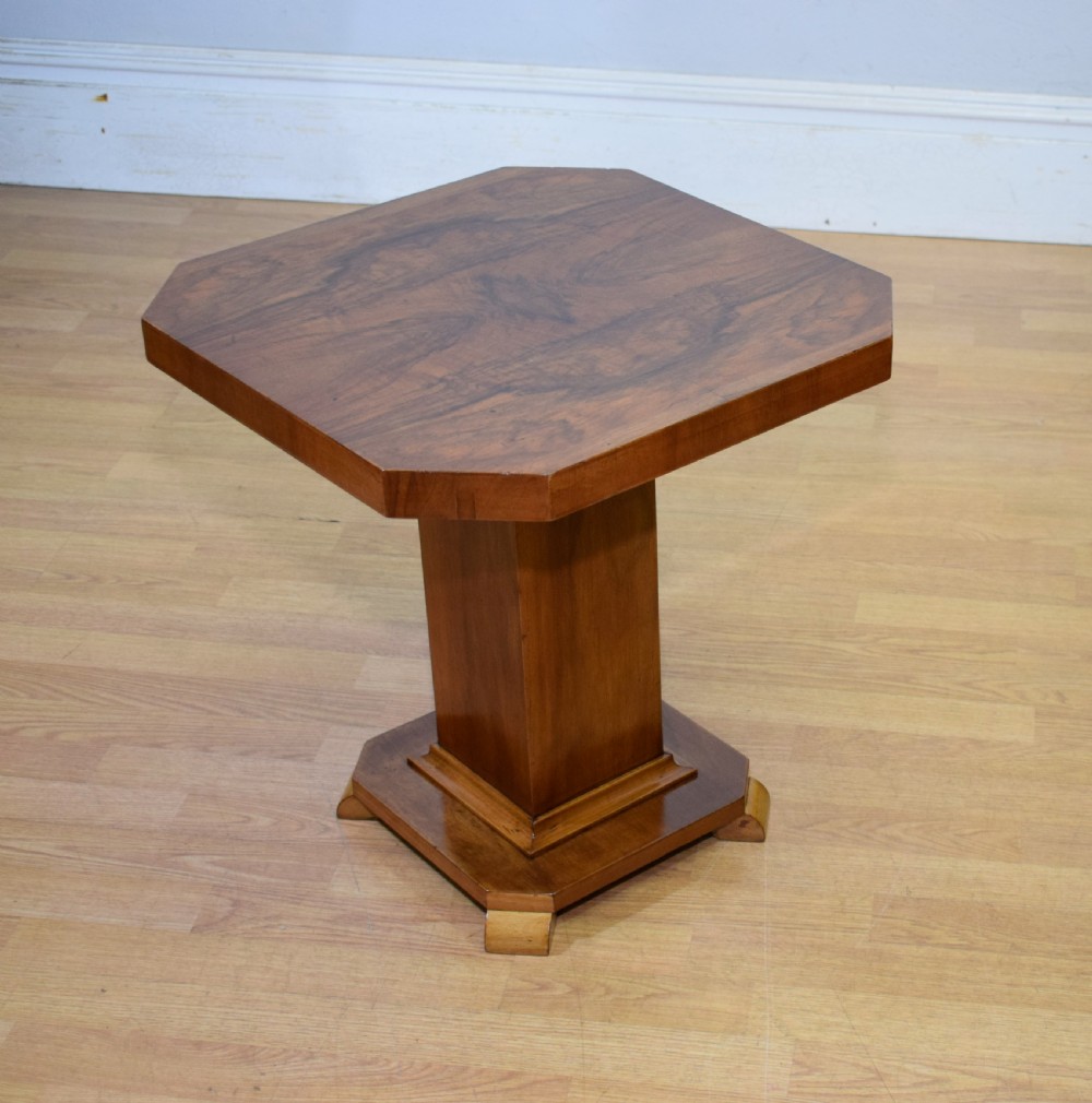 Art Deco Walnut Lamp Table