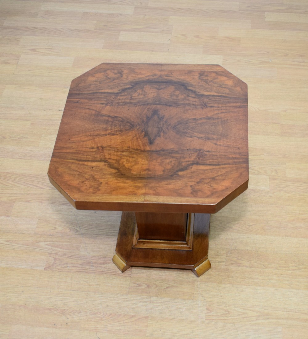 Art Deco Walnut Lamp Table View X