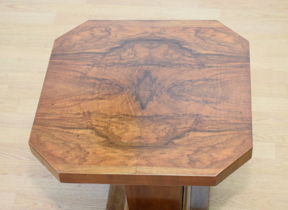Art Deco Walnut Lamp Table View XI