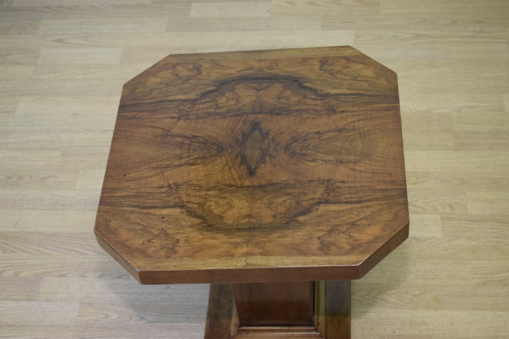 Art Deco Walnut Lamp Table View XII