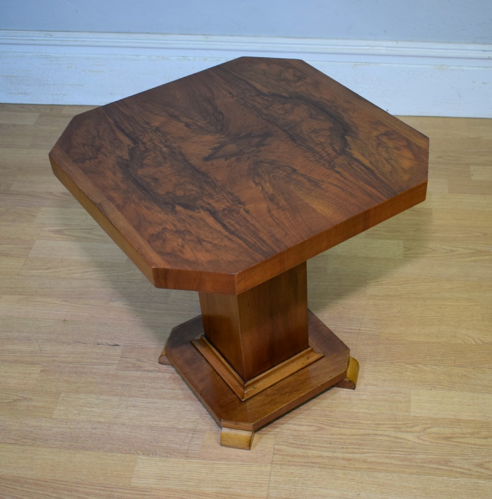 Art Deco Walnut Lamp Table View XIV