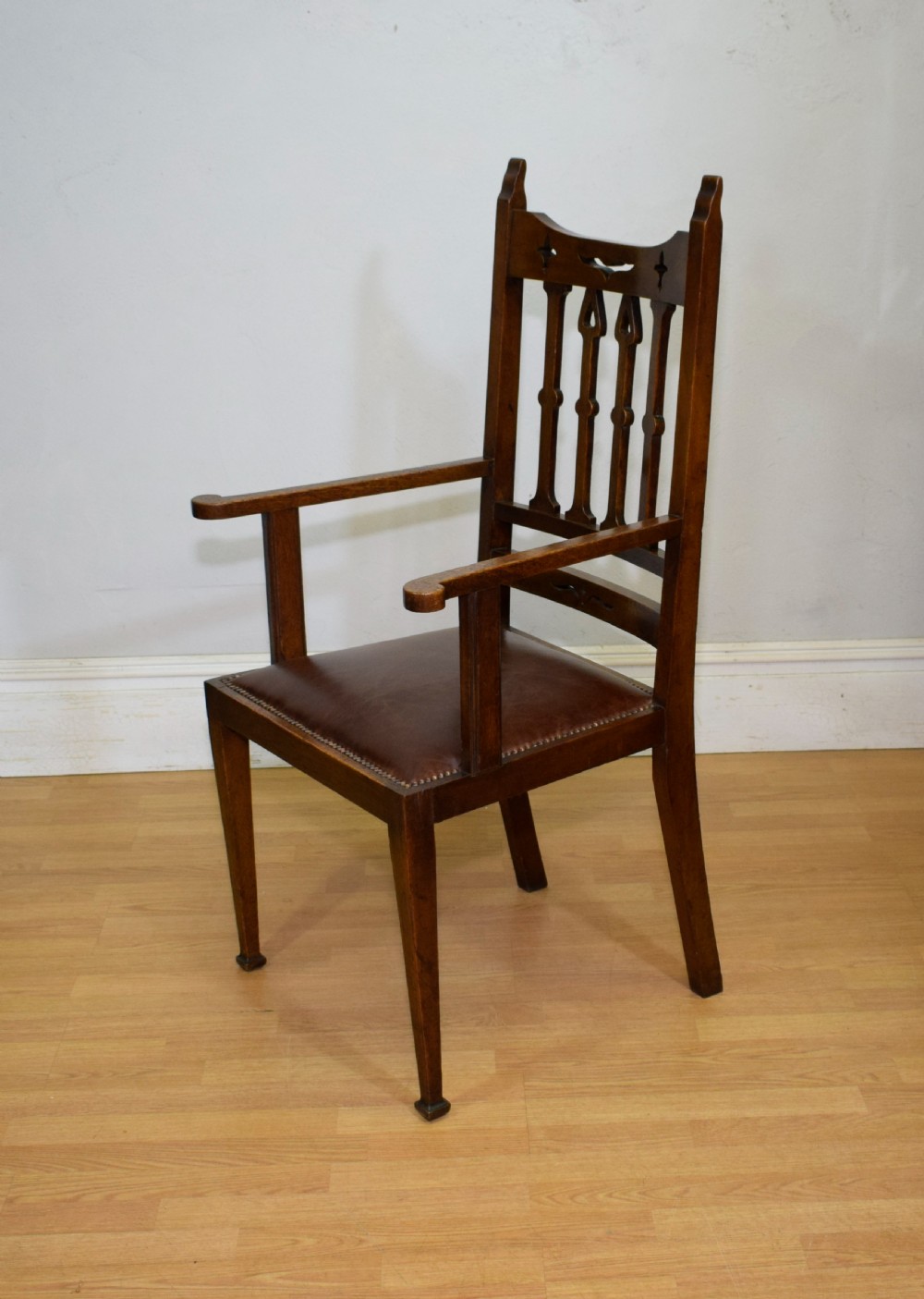 Arts & Crafts Oak Armchair View III