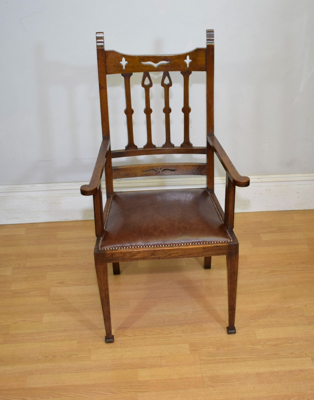 Arts & Crafts Oak Armchair View X