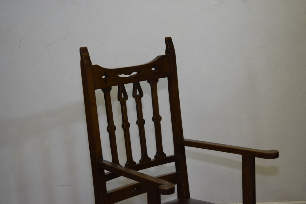 Arts & Crafts Oak Armchair View XV