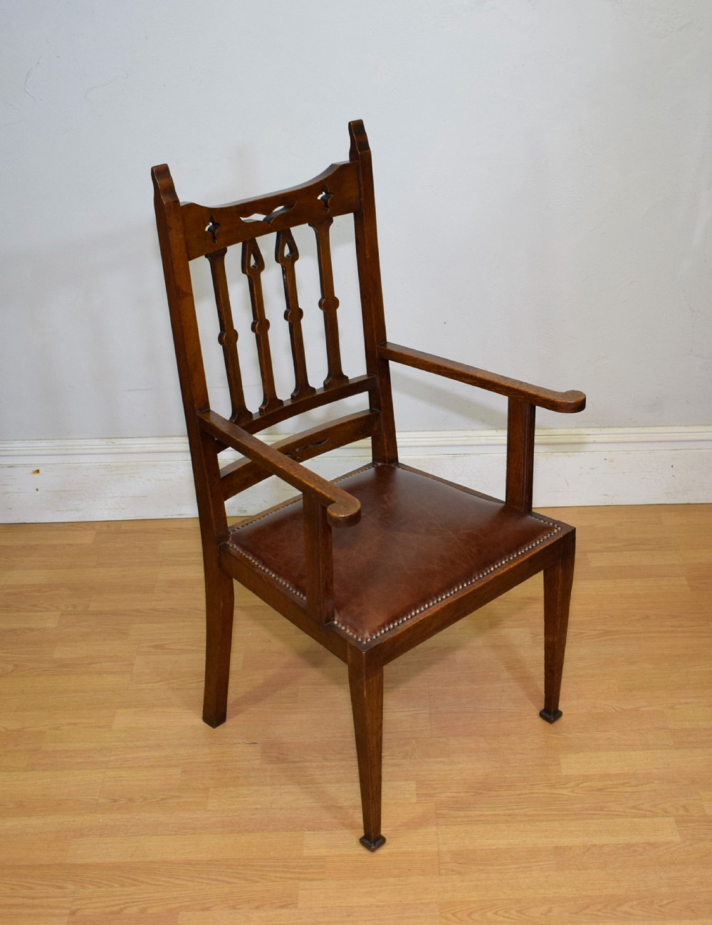 Arts & Crafts Oak Armchair View XX