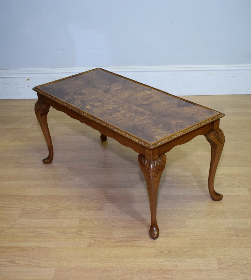 Early 20th Century Burr Walnut Coffee Table View III