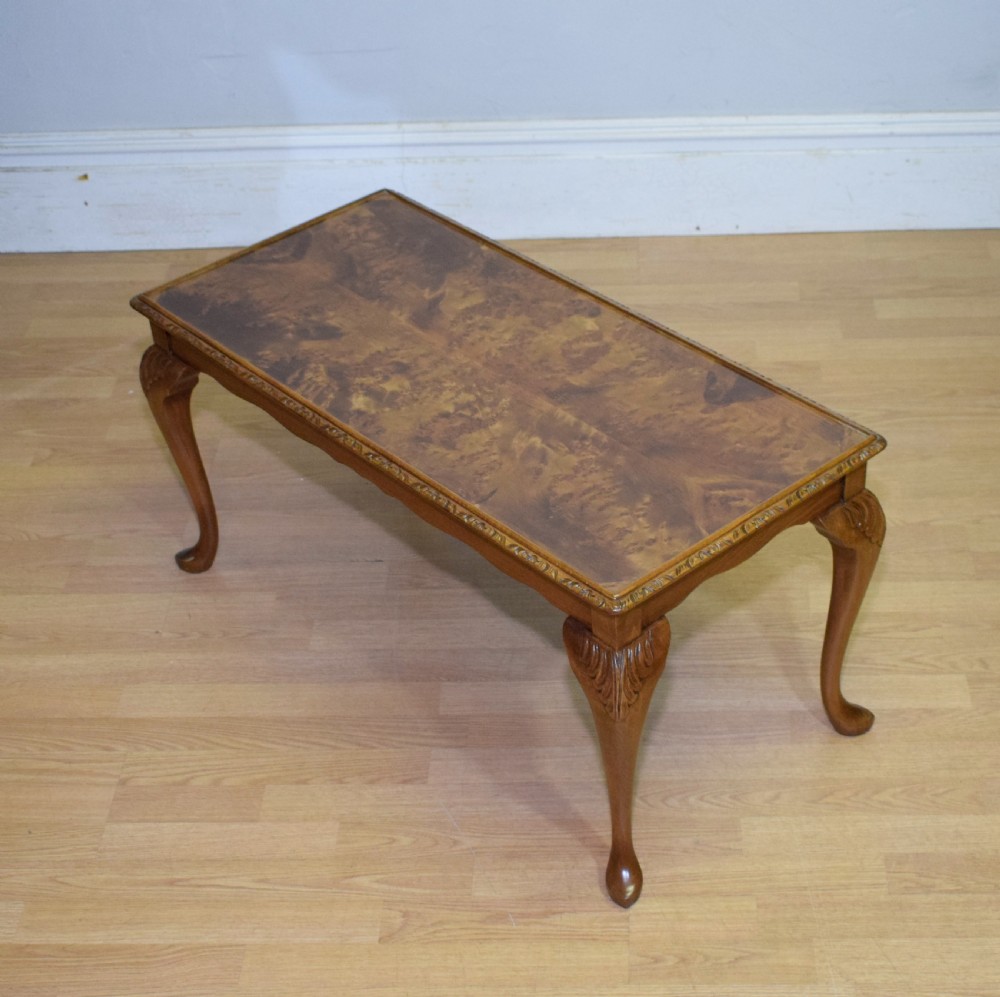 Early 20th Century Burr Walnut Coffee Table View IV