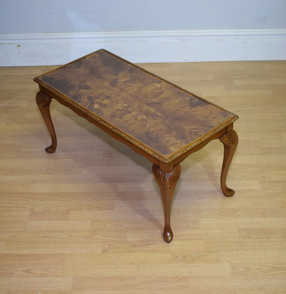Early 20th Century Burr Walnut Coffee Table View VI