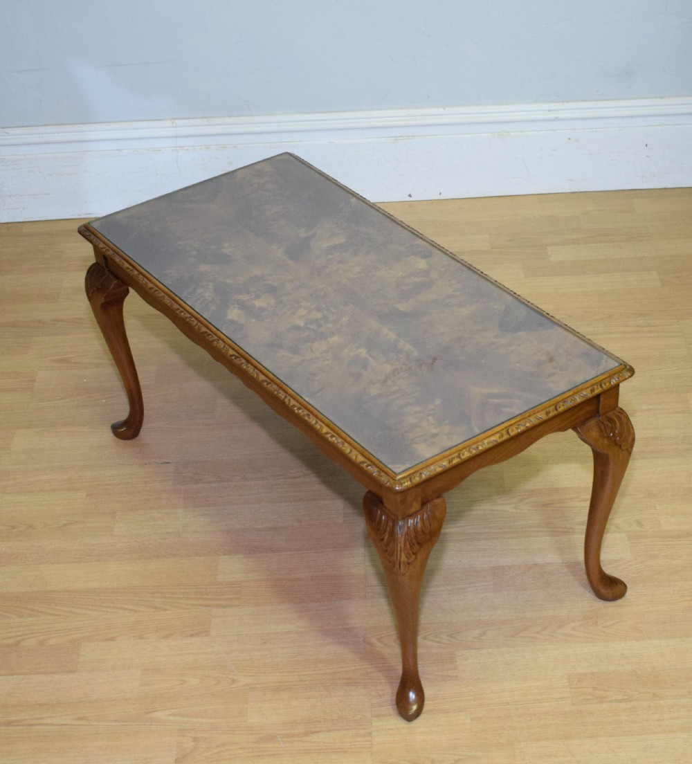 Early 20th Century Burr Walnut Coffee Table View XI