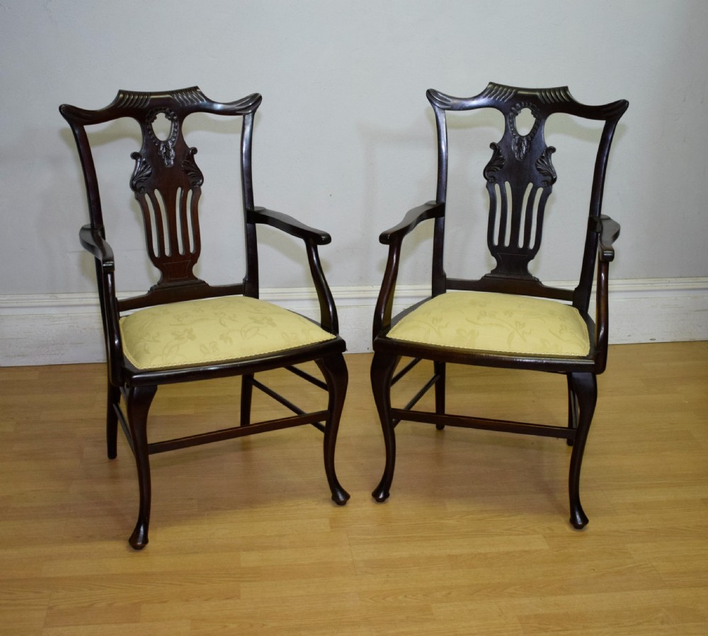 Pair of Victorian Armchairs View III