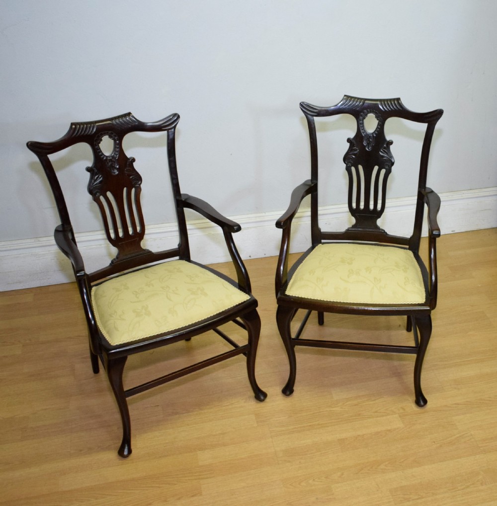 Pair of Victorian Armchairs View VII