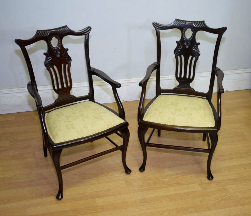 Pair of Victorian Armchairs View XI