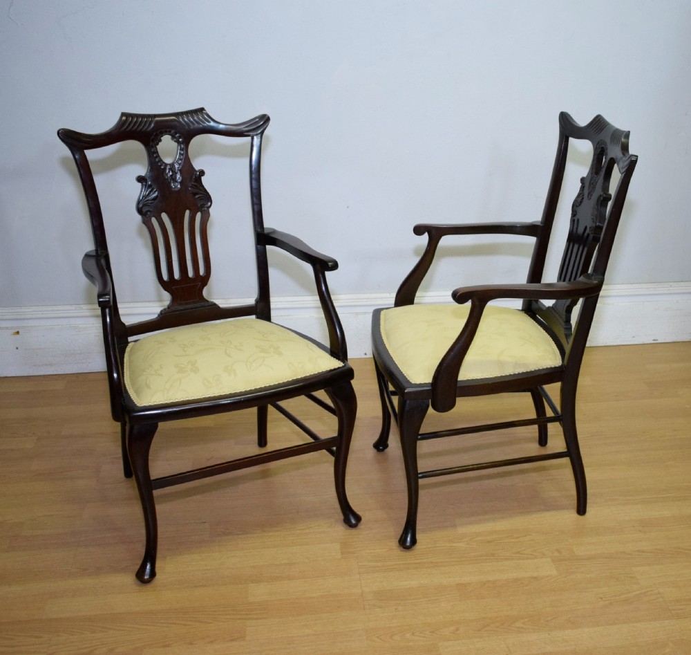 Pair of Victorian Armchairs View XII