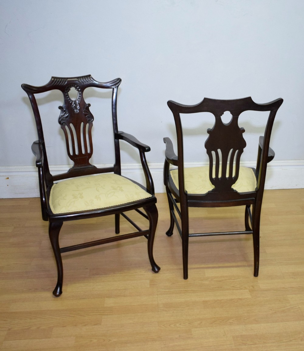 Pair of Victorian Armchairs View XIII