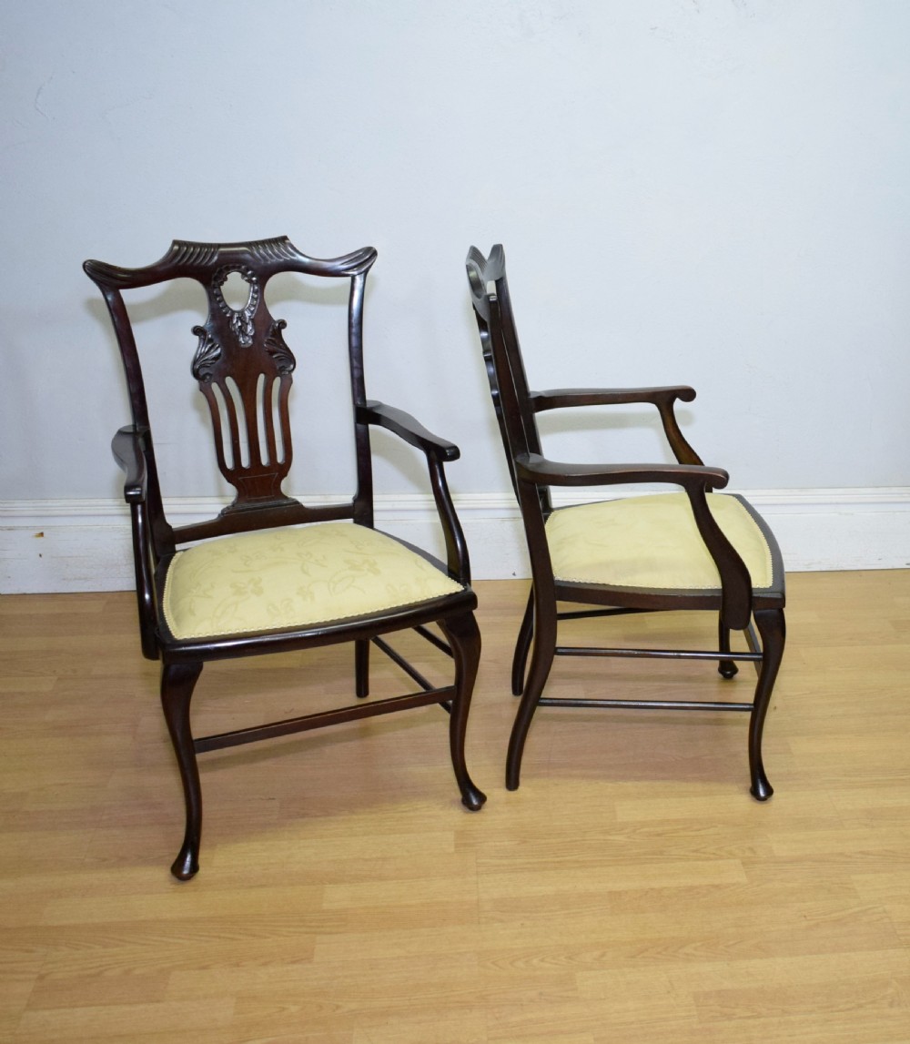 Pair of Victorian Armchairs View XIV