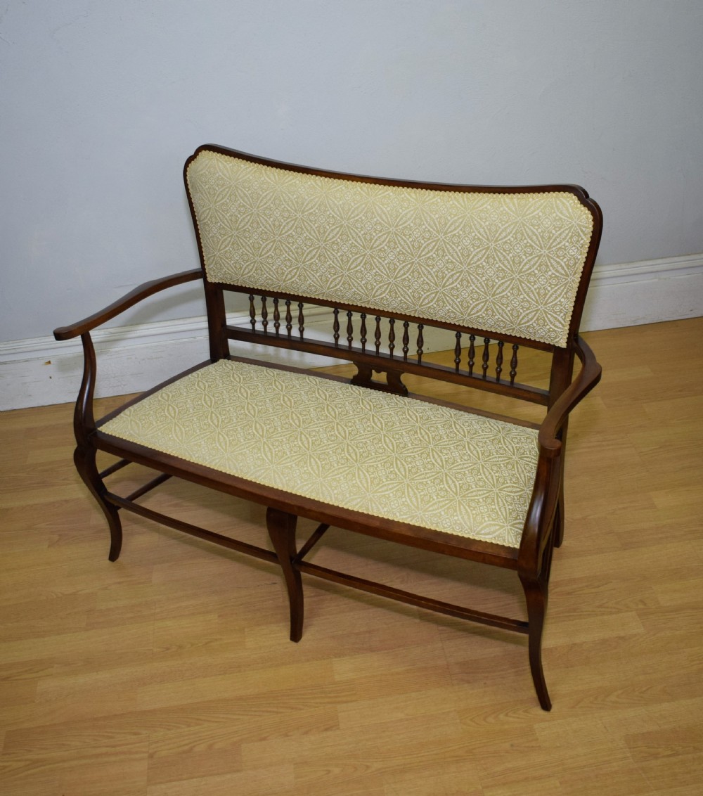 Antique Edwardian Couch View XI