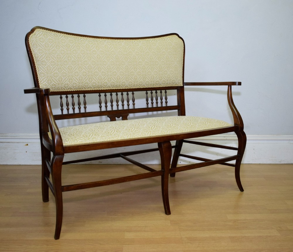 Antique Edwardian Couch View XV