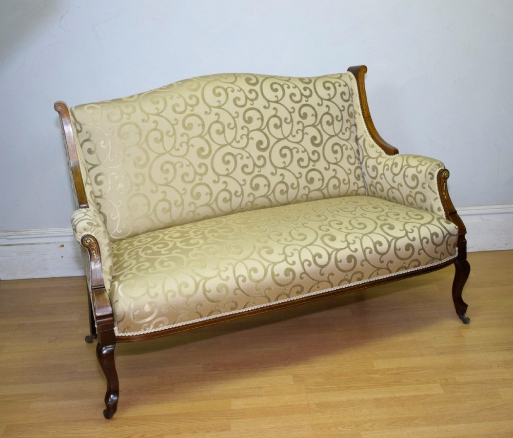 Antique Victorian Settee View IX