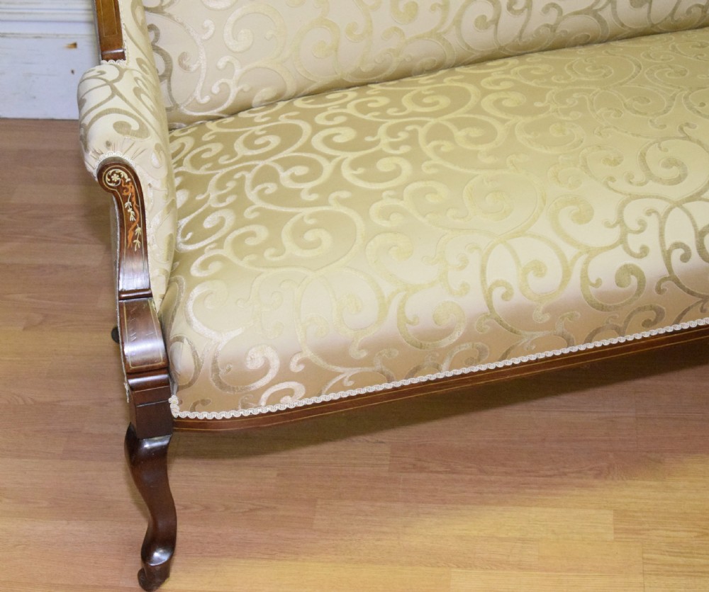 Antique Victorian Settee View XI