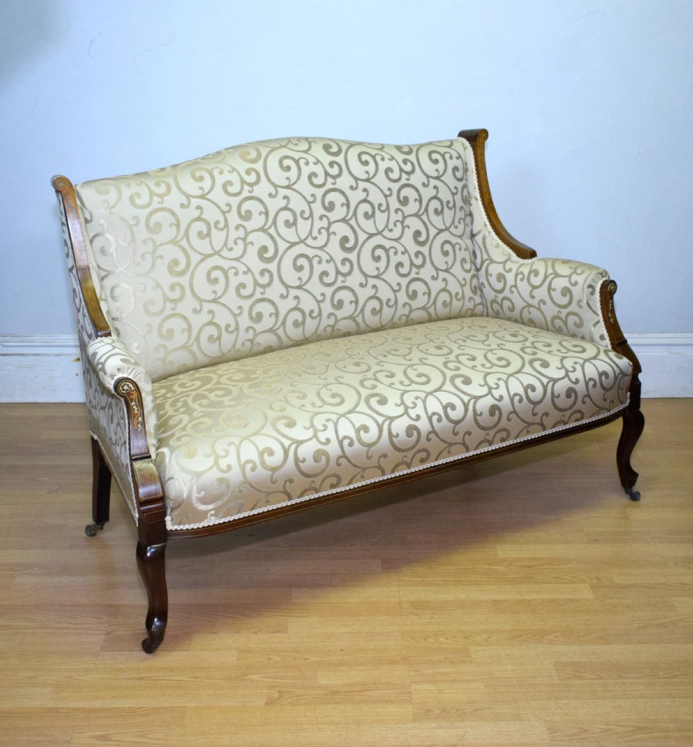 Antique Victorian Settee View XVII