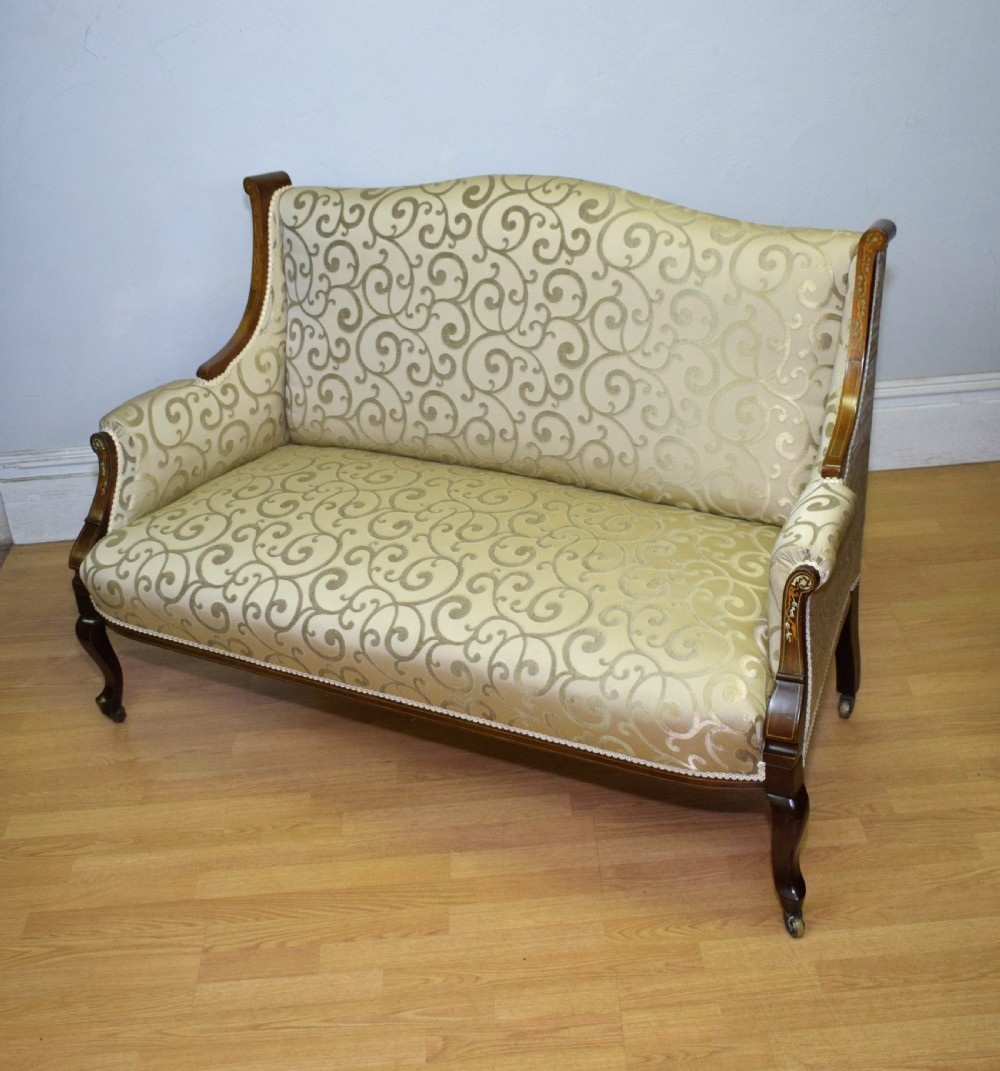 Antique Victorian Settee View XIX