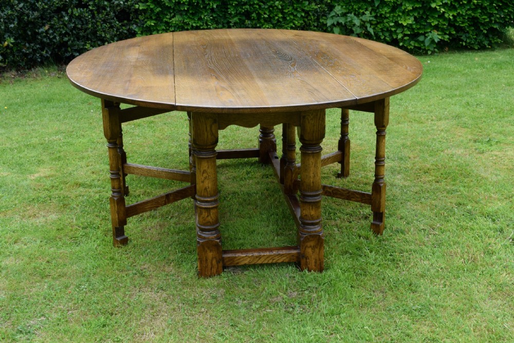 20th Century Irish Wake Oval Dining Table 7ft View III