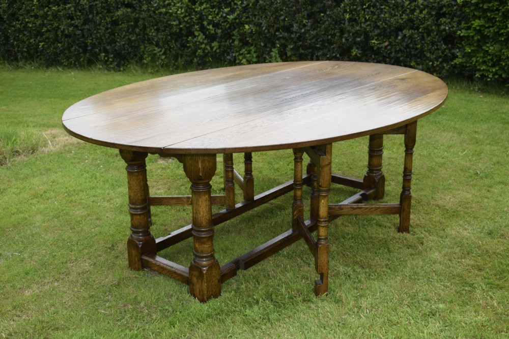 20th Century Irish Wake Oval Dining Table 7ft View V