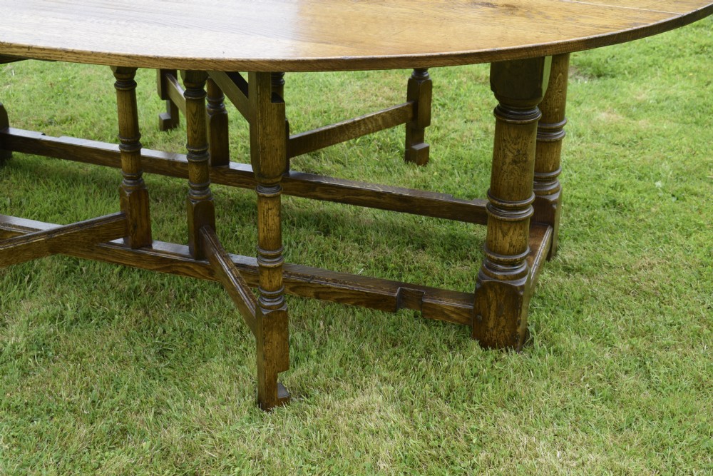 20th Century Irish Wake Oval Dining Table 7ft View VII