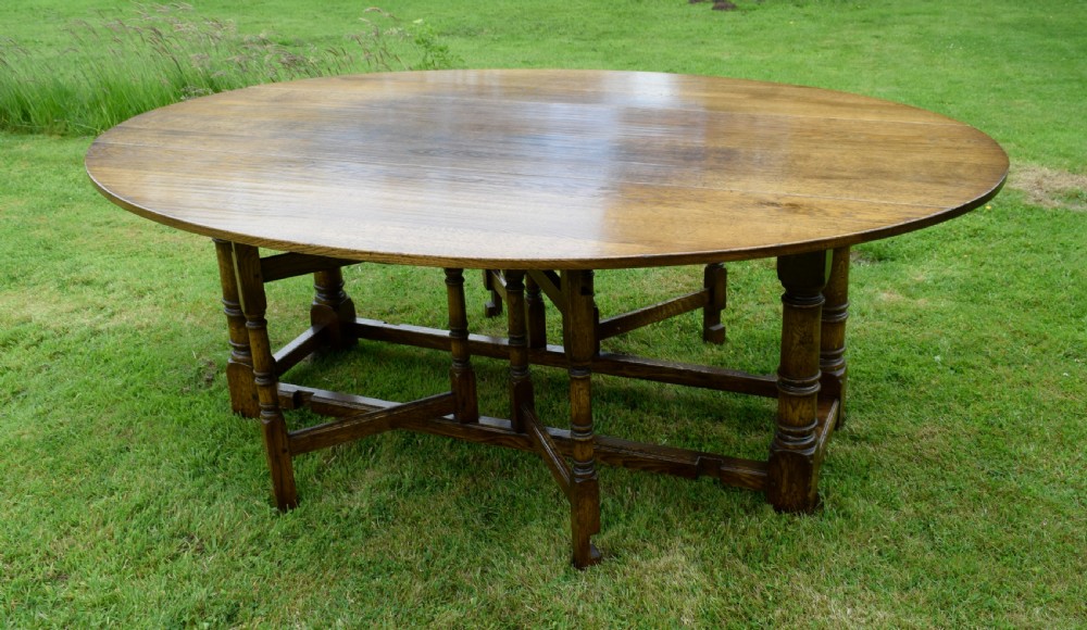 20th Century Irish Wake Oval Dining Table 7ft View VIII
