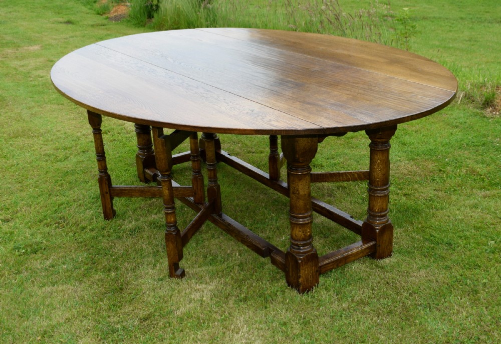 20th Century Irish Wake Oval Dining Table 7ft View IX