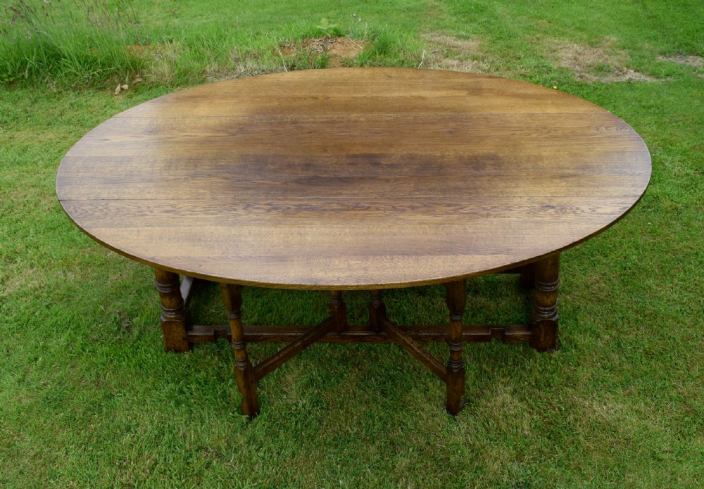 20th Century Irish Wake Oval Dining Table 7ft View XIII