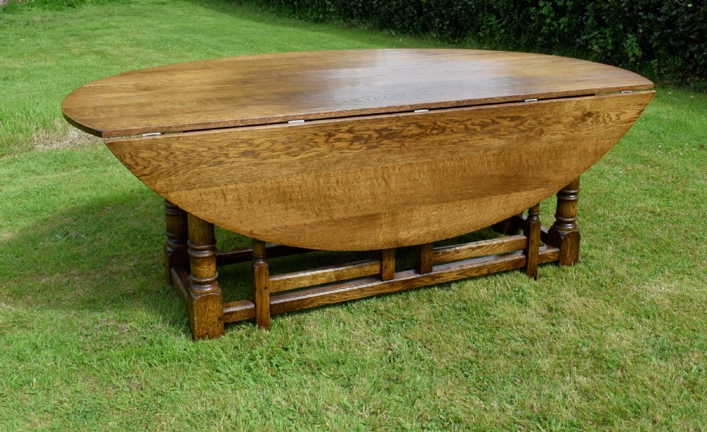 20th Century Irish Wake Oval Dining Table 7ft View XVI