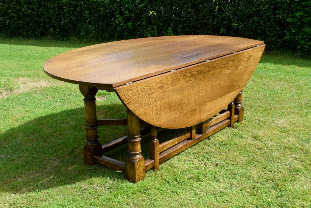 20th Century Irish Wake Oval Dining Table 7ft View XVII