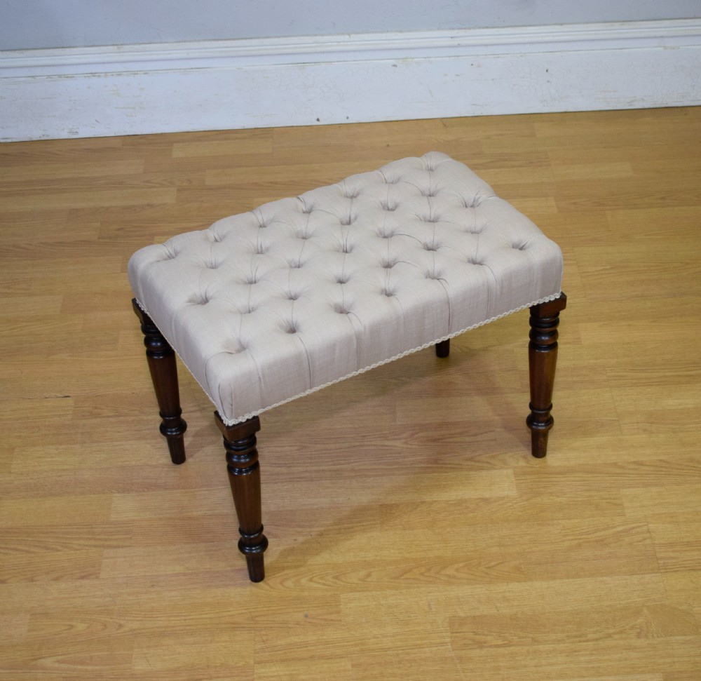 Regency Buttoned Stool View II