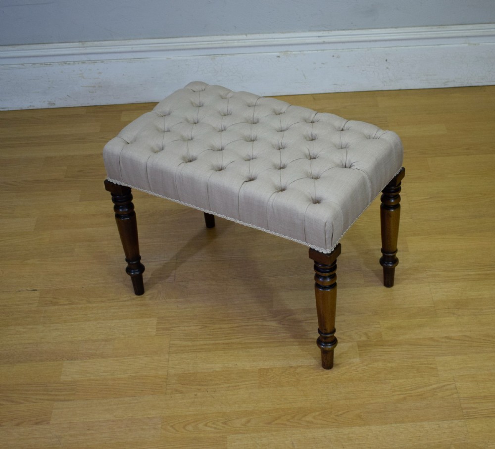Regency Buttoned Stool View XIII