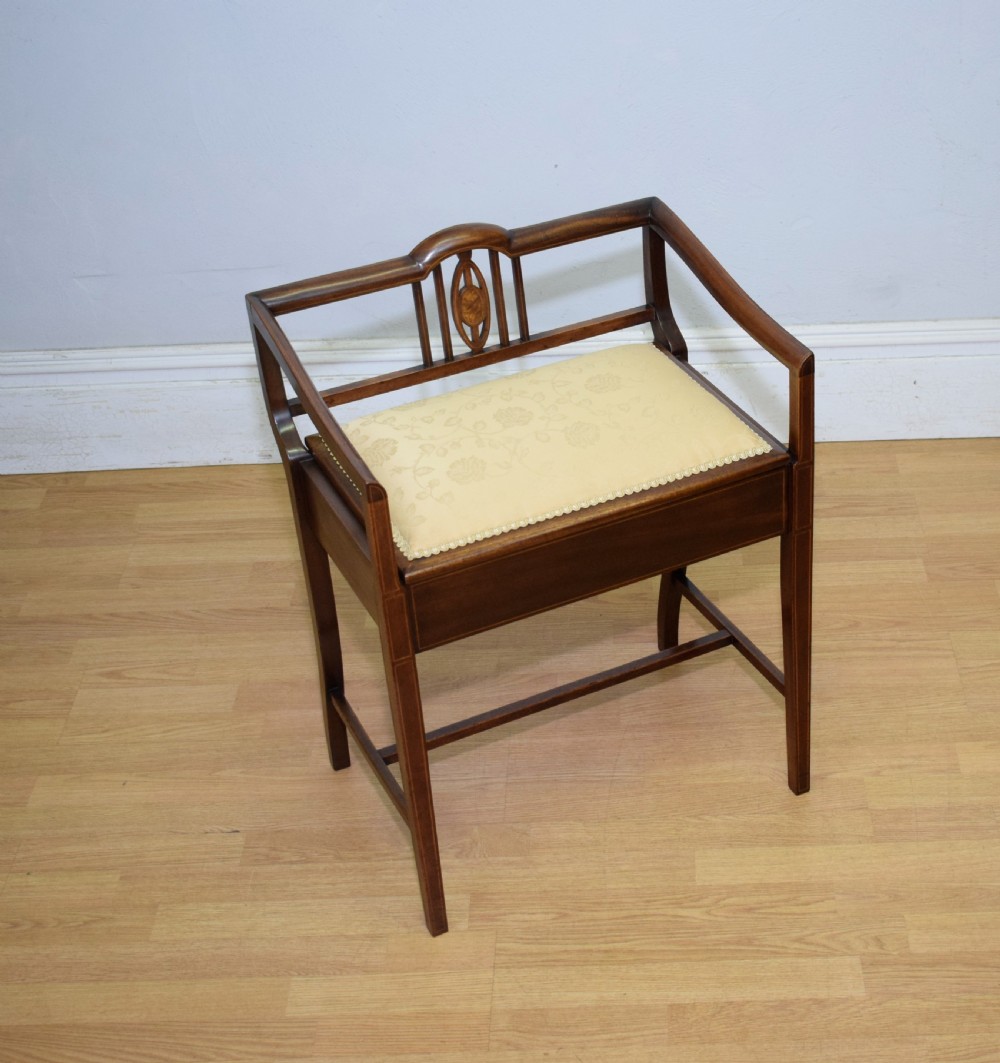 Edwardian Inlaid Piano Stool View III