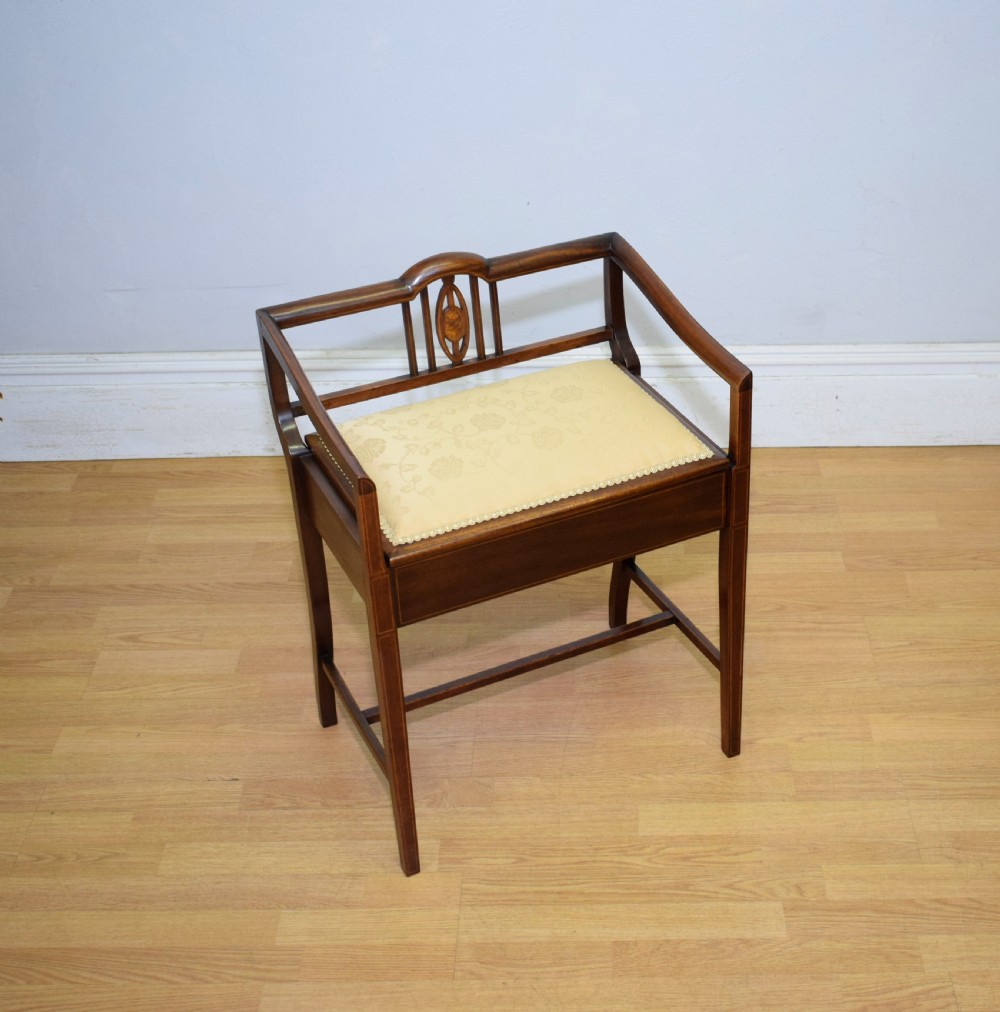 Edwardian Inlaid Piano Stool View IV