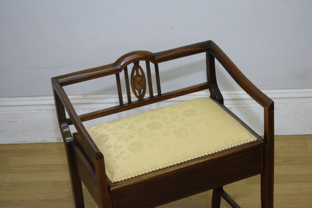 Edwardian Inlaid Piano Stool View V