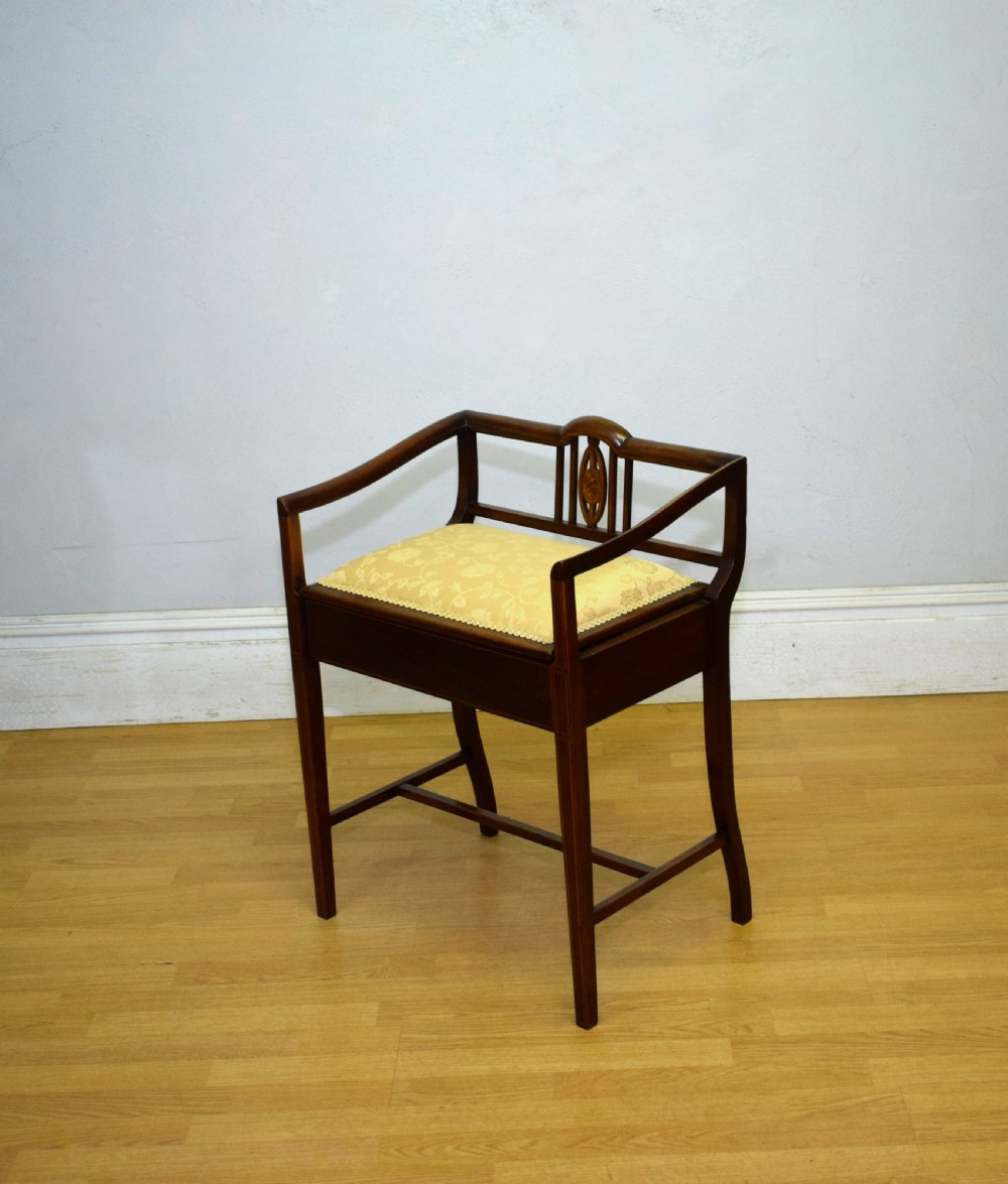 Edwardian Inlaid Piano Stool View VI